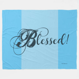 Blessed! Fleece Blanket  (Blue)