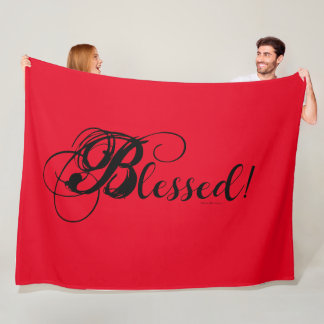 Blessed! Fleece Blanket (Red)