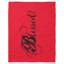 Blessed! Fleece Blanket (Red)
