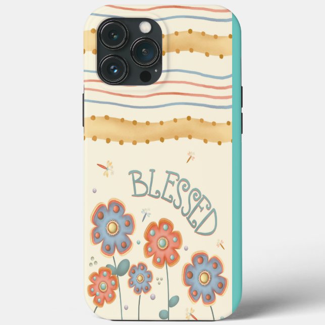 Blessed Flowers Whimsical Cute Inspirivity  Case-Mate iPhone Case (Back)