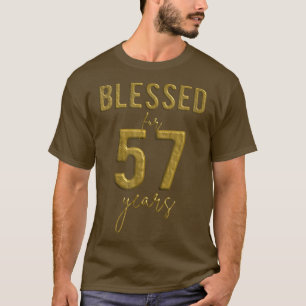 Blessed For 57 Years Old 57th Birthday Christmas W T-Shirt