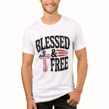 Blessed & Free | Patriotic American Flag Cross