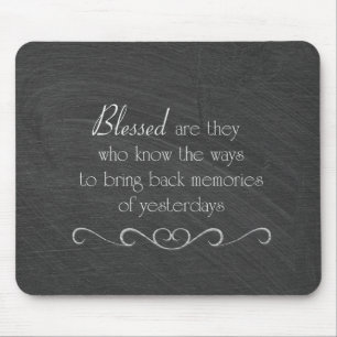 Blessed Friendship quote on chalkboard Mouse Mat