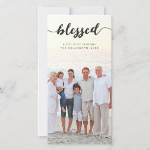 Blessed   Full Photo Holiday Photo Card