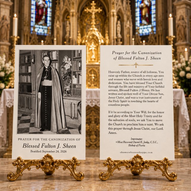 Blessed Fulton Sheen Canonisation Prayer Card (Creator Uploaded)