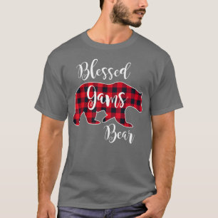 Blessed Gams Bear Red Buffalo Check Plaid Fun Gran T-Shirt