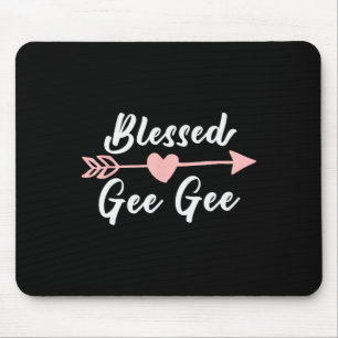Blessed Gee-gee Arrow Heart Love Cute Funny Geegee Mouse Mat