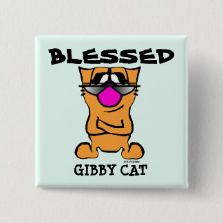 BLESSED, GIBBY CAT buttons