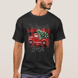 Blessed Gma Red Truck Vintage Christmas Tree T-Shirt