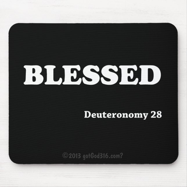 Blessed gotGod316.com Scripture Mouse Mat (Front)