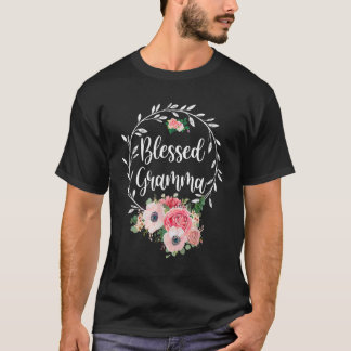 Blessed Gramma  Flower Decor T-Shirt