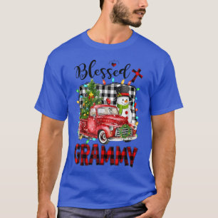 Blessed Grammy Christmas Tree Snow Man Christmas G T-Shirt
