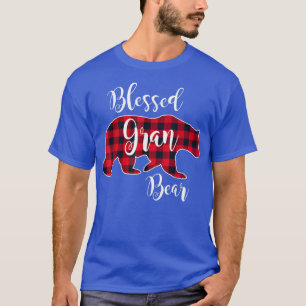 Blessed Gran Bear Red Buffalo Check Plaid Fun Gran T-Shirt