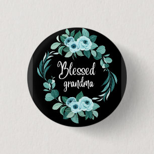 Blessed grandma 3 cm round badge