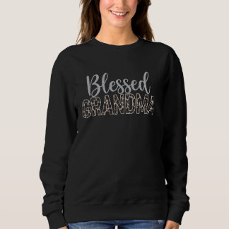 Blessed Grandma Cheetah Print Funny Grandparent Sweatshirt
