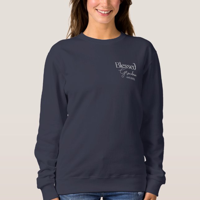 Blessed Grandma est date Sweatshirt (Front)