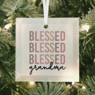 Blessed Grandma   Gifts for Grandma Glass Tree Decoration