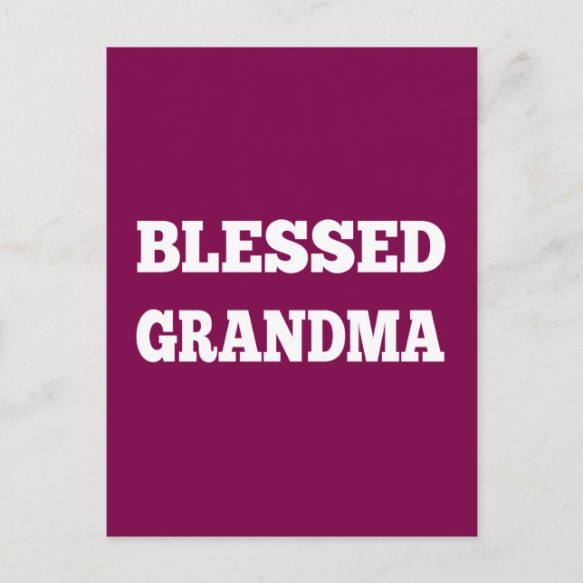 Blessed grandma postcard (Front)