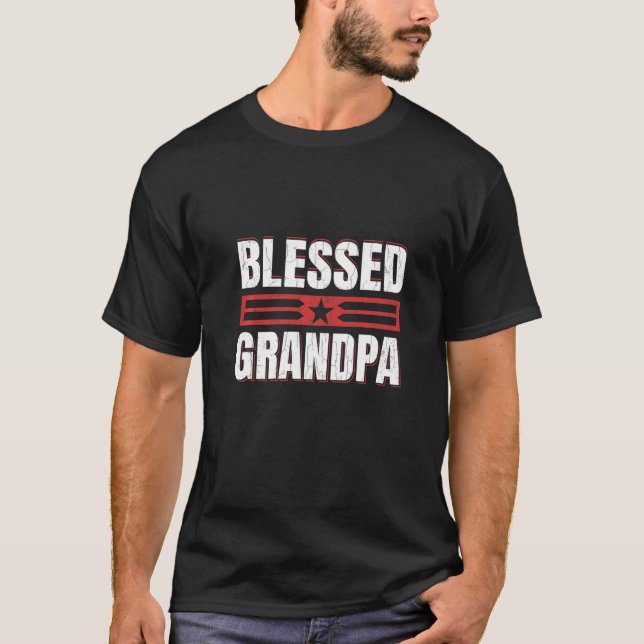 Blessed Grandpa  Grandfather  Graphic T-Shirt (Front)