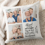 Blessed Grandparents Personalised 3 Photo Collage Cushion<br><div class="desc">Celebrate your grandparents with a custom photo collage pillow. This unique grandparents quote pillow is the perfect gift whether its a birthday, Grandparents day or Christmas. We hope your special keepsake photo pillow will become a treasured keepsake for years to come. . Quote " Blessed are those who Spoil &...</div>