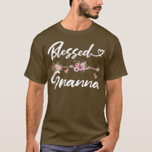 Blessed Granna Funny Greatful Flower Family Grand T-Shirt