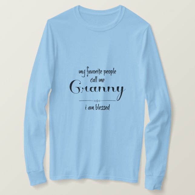 Blessed Granny (black text) T-Shirt (Design Front)
