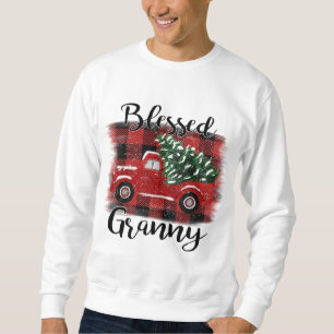 Blessed Granny Red Truck Vintage Christmas Tree Sweatshirt
