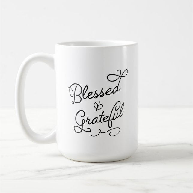 Blessed & Grateful Mug (15oz) (Left)