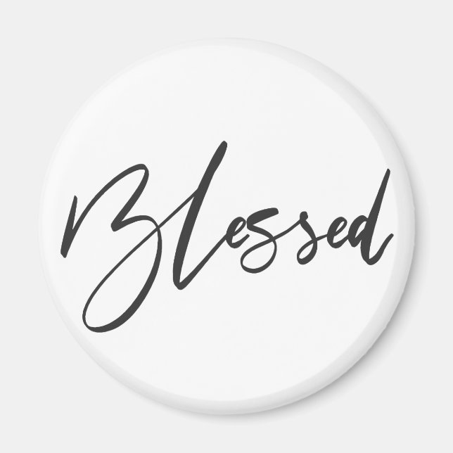 Blessed Handwritten Typography Magnet (Front)