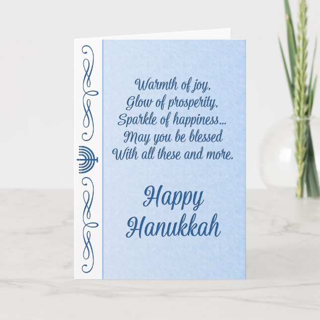 Blessed Hanukkah Holiday Card (Front)