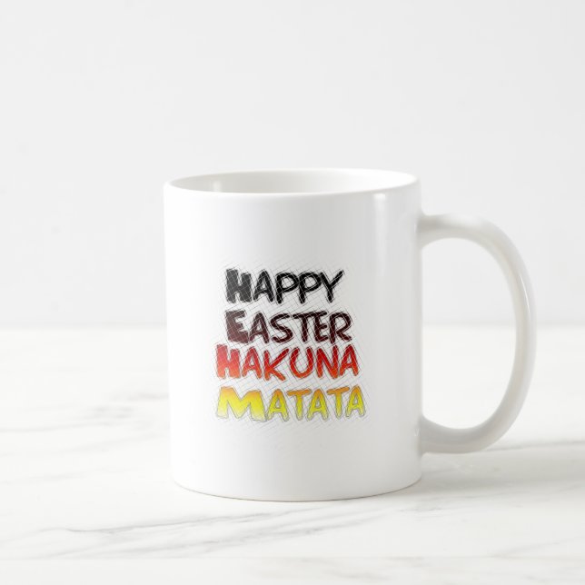 Blessed Happy Easter Hakuna Matata Holiday Season Coffee Mug (Right)