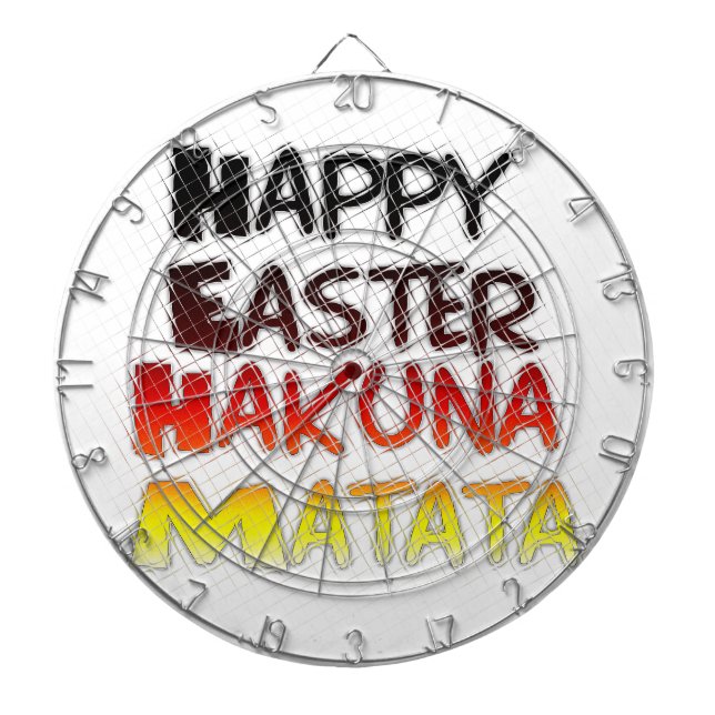Blessed Happy Easter Hakuna Matata Holiday Season Dartboard (Front)