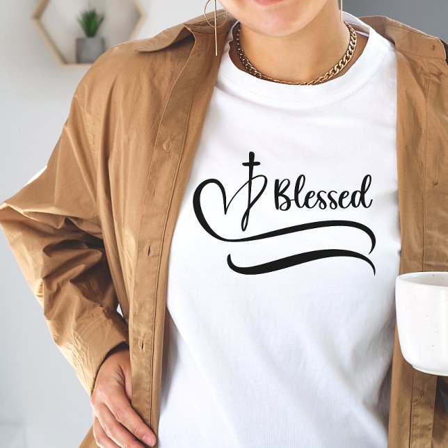 Blessed Heart and Cross  T-Shirt (Creator Uploaded)