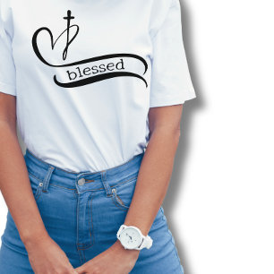 Blessed Heart Cross T-Shirt