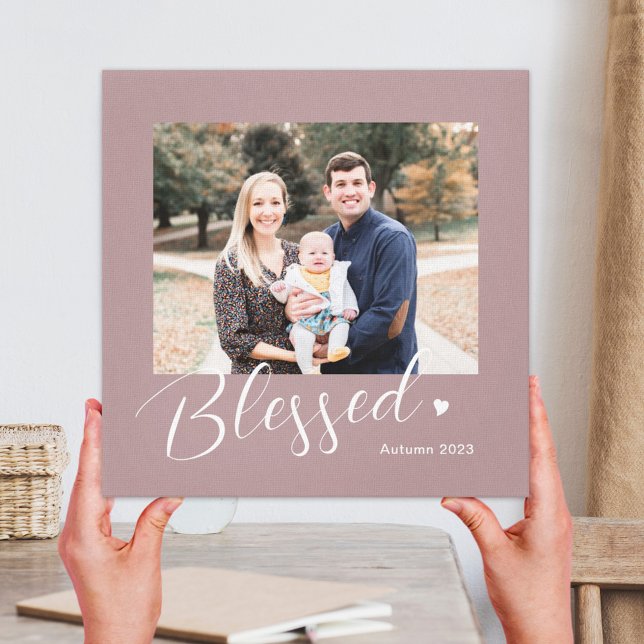  Blessed Heart Editable Colour Wrapped Canvas (Creator Uploaded)