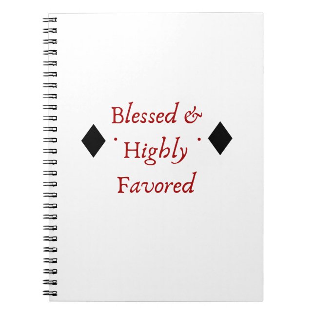 Blessed & Highly Favored Notebook | Mahogany Vida (Front)