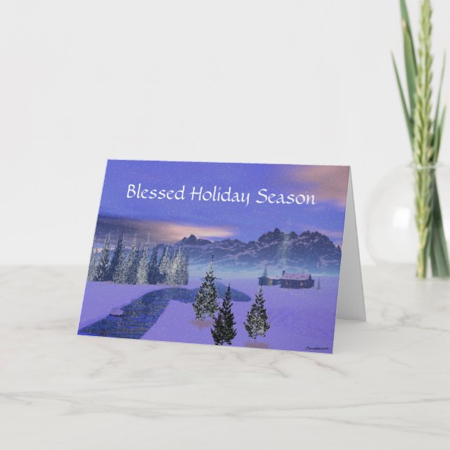 Blessed Holiday Season Greeting Card (Front)