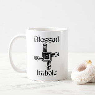 Blessed Imbolc Brigid's Cross Coffee Mug