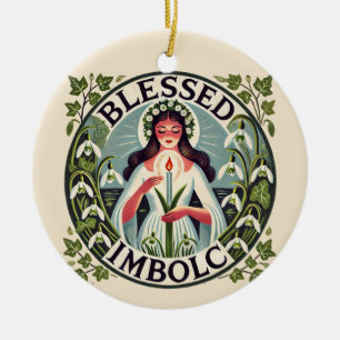 Blessed Imbolc                                     Ceramic Tree Decoration