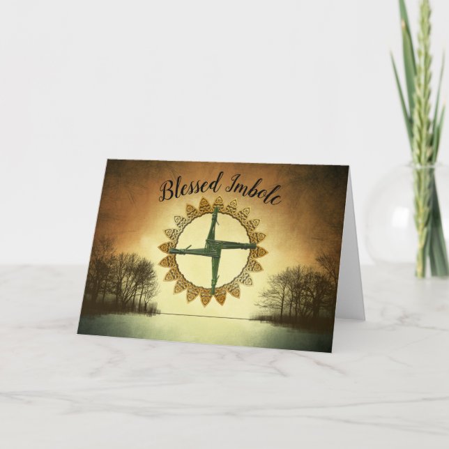 Blessed Imbolc Pagan Wiccan Holiday Sabbat Blank Card (Front)