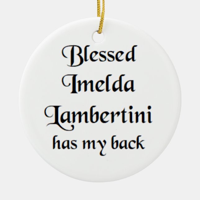 blessed imelda lambertini ceramic tree decoration (Front)
