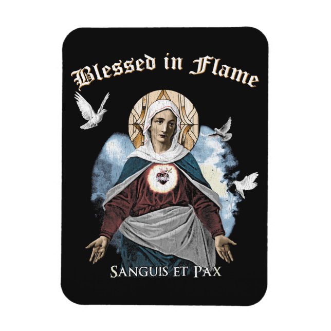 Blessed in Flame - Gothic Design Magnet (Vertical)
