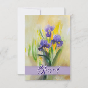 Blessed Iris notecard 