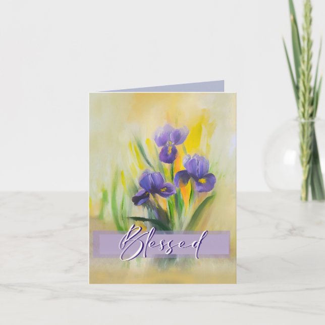 Blessed Iris Thank You Card (Front)