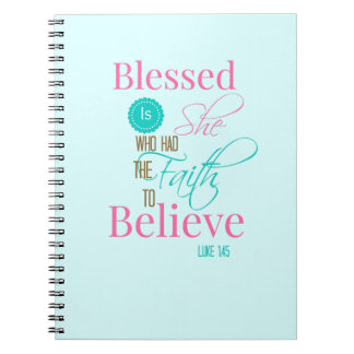 "Blessed is She" aqua faith journal