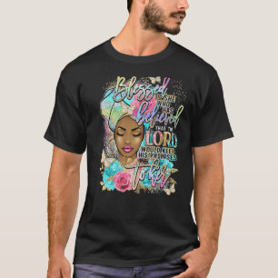 Blessed Is She Who Believed Afro Black Women Relig T-Shirt