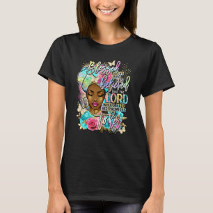 Blessed Is She Who Has Believed Afro Girl Religiou T-Shirt