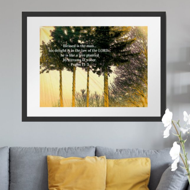 Blessed is the Man Poster (To see frame pricing, please enter your frame and mat options.)