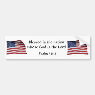 Blessed Is The Nation Bumper Sticker