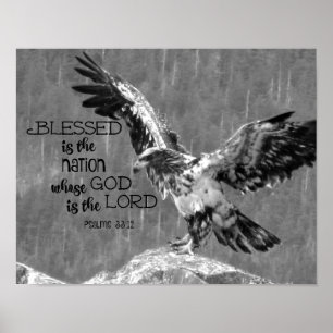 Blessed is the nation whose God is the Lord Poster